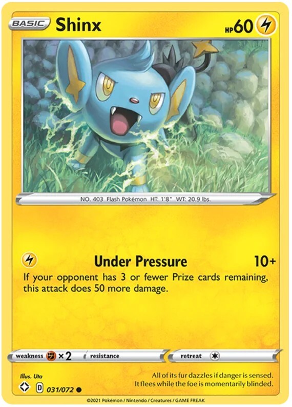 Shinx Pokemon TCG Card 031/072