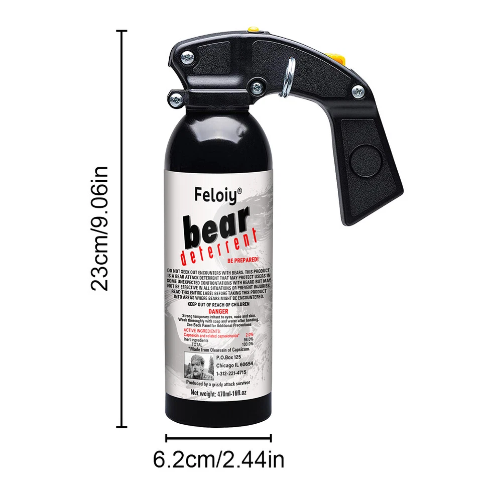 Spray Feloiy Bear, 1 paquete, latas de 16 oz, rango de 35 pies, NUEVO Foto 2 de 4