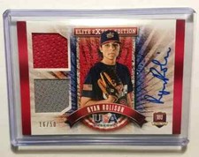 2015 Elite Extra Edition USA Baseball Dual Jerseys Signatures Ryan Rolison 16/50