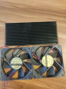 2x ADDA AD1212HB-A71GL DC Brushless 12V 0,37A Lüfter/Fan PLUS Kühler
