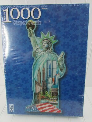 Statue Of Liberty Twin Towers New York Shape Puzzle 1000 Pc NEW FX ...