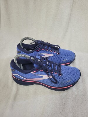 Size 8.5 - Brooks Ghost 15 Blue Peacoat Pink 