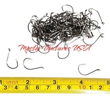 100 Size 4 Circle Hooks Black Nickel High Carbon Sport Octopus 2X STRONG