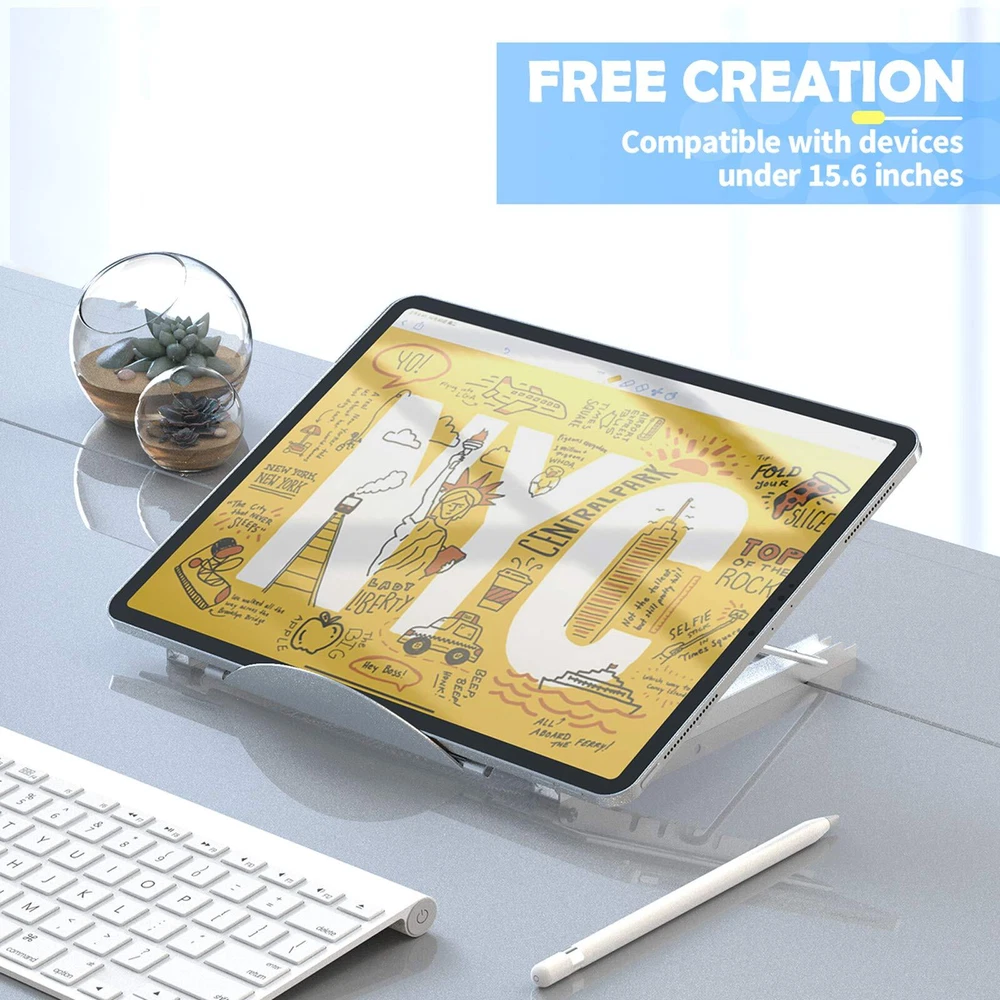 Laptop Stand, Laptop Holder Stand Foldable Ventilated Adjustable Laptop Compu...
