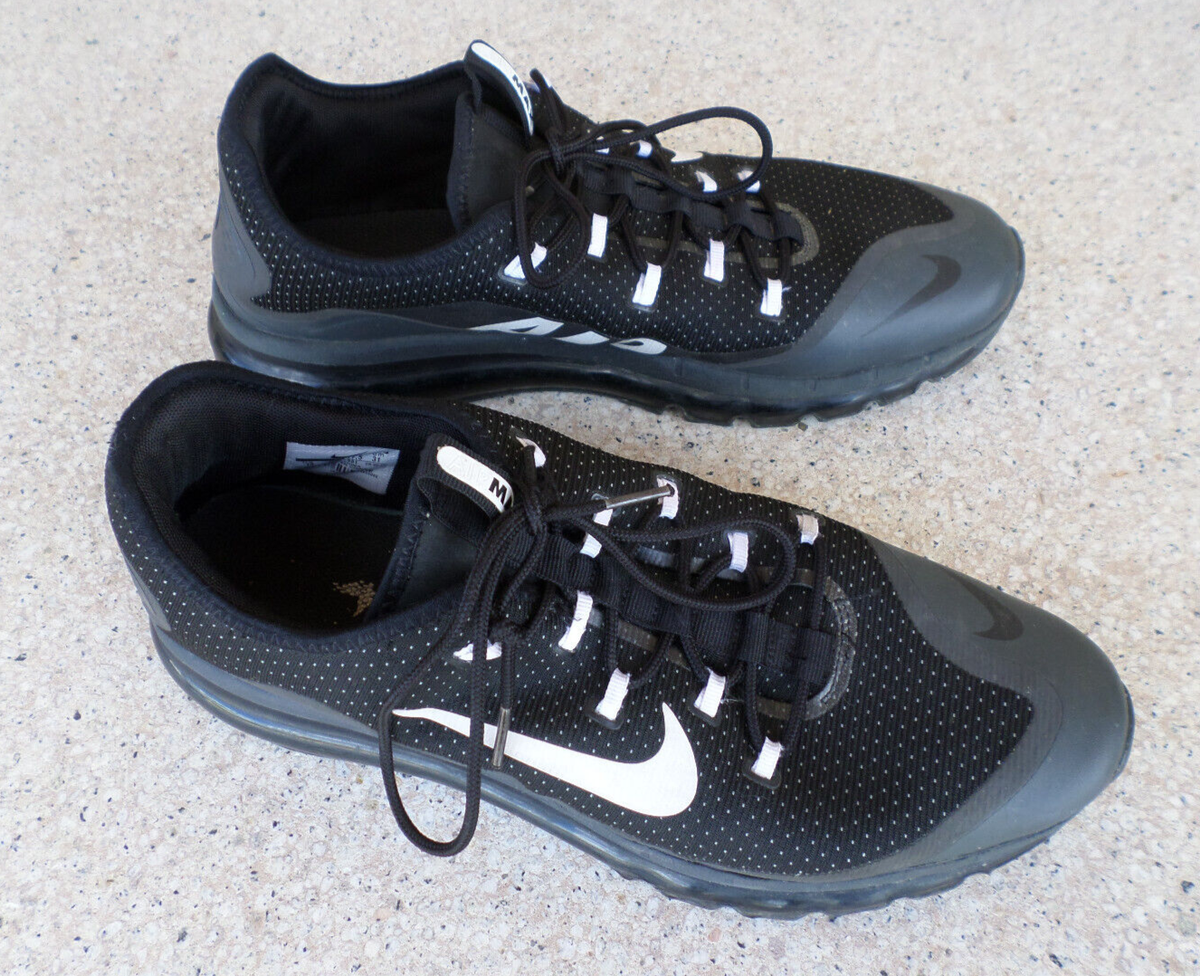 Nike Air Max More Black/White Athletic Shoes. Men display picture 1