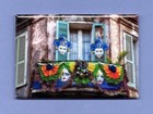 MASK FRIDGE MAGNET DRAMA CARNIVAL PARADE MARDI GRAS FESTIVAL COSTUME COLORFUL