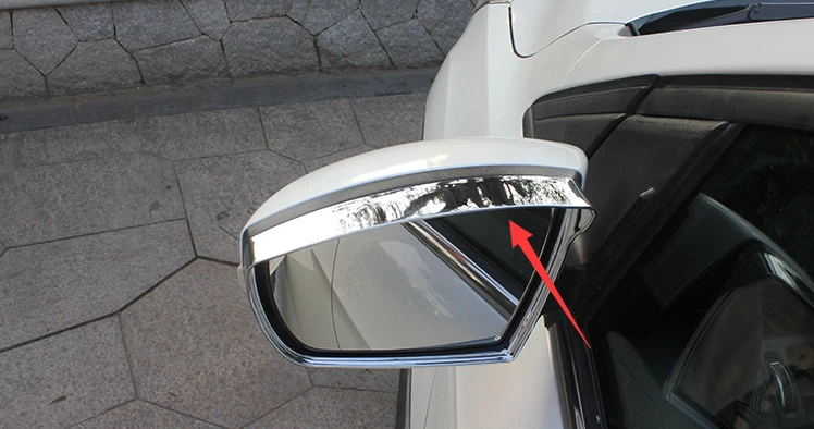ABS Chrome Side Mirror Sun Rain Visor Trim For Ford Kuga/Ecosport 2013-2016 - image 2 of 4