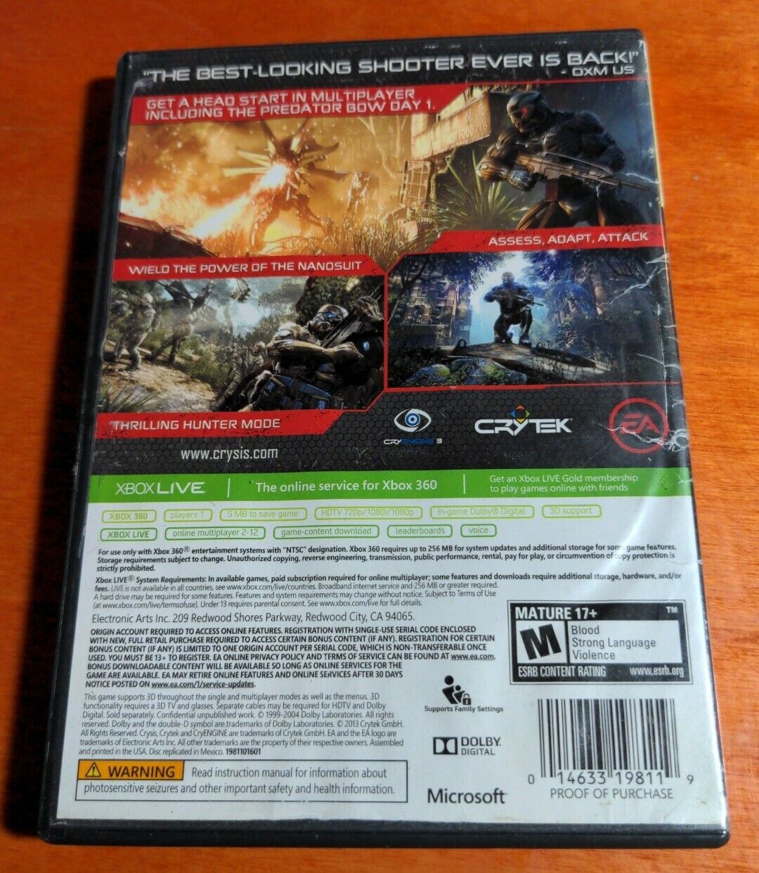 Jogo Crysis 3 para Xbox 360 - EA - Premium Computadores