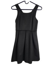 Express Skater Dress-Black-Open Back with Crossover Detail-Size 6