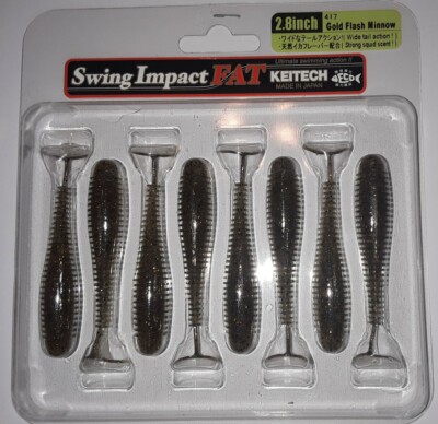 Keitech Swing Impact Fat 2,8'' Soft Plastic Lures 417 Gold Flash Minnow Colour