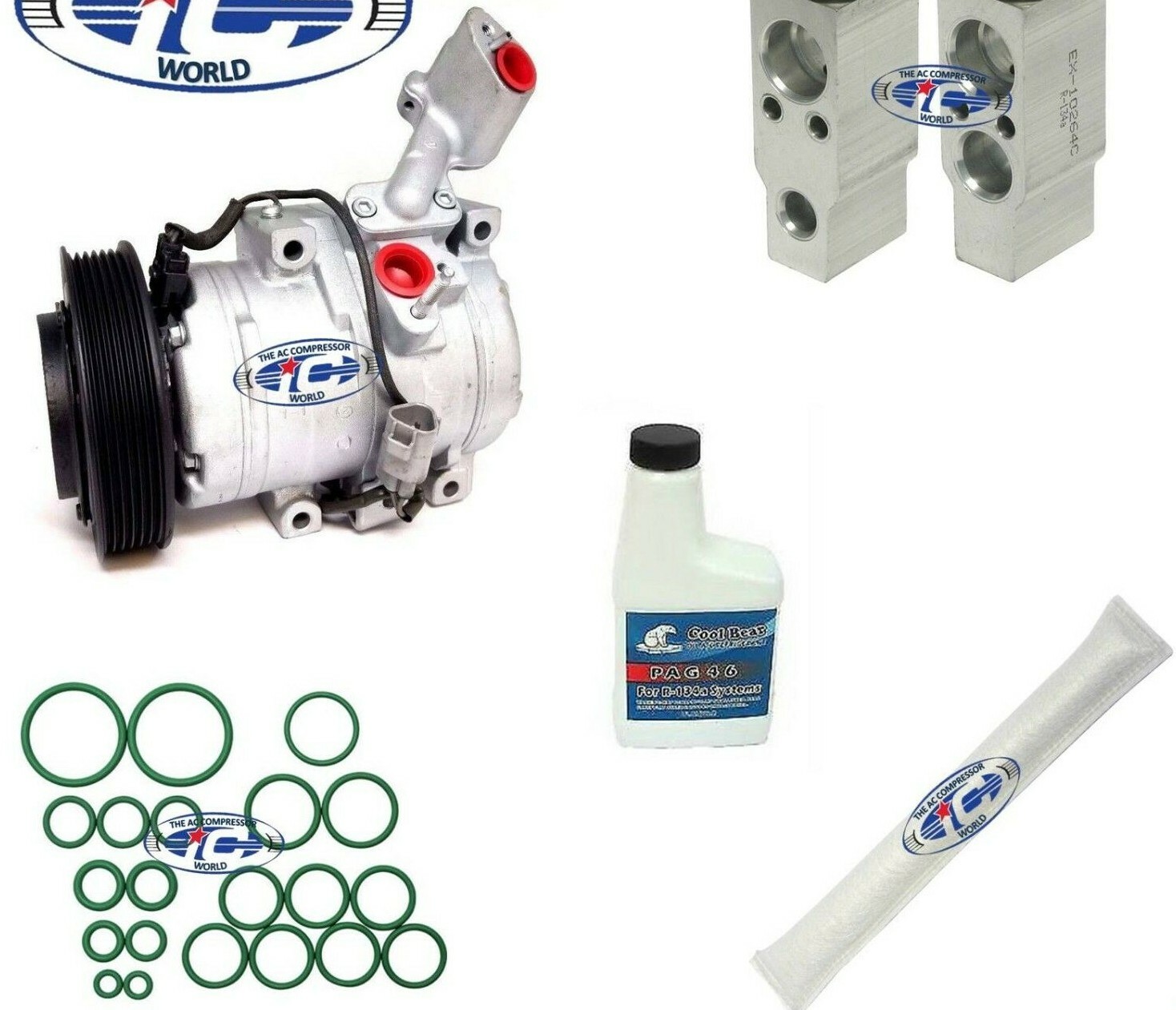 A/C Compressor Kit Fits Lexus RX330 2004-2006 V6 3.3L OEM 10S17C 77390 ...