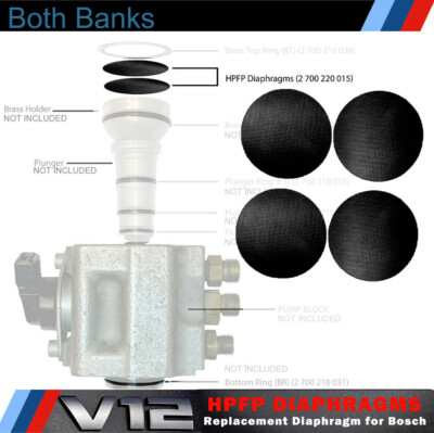 #ad Replacement HPFP Diaphragm for BMW Rolls Royce V12 High Pressure Fuel Pump 2BANK $199.93
