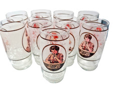 9 Vintage Pepsi Cola  love This Flavor  Drinking Glasses Victorian ladies