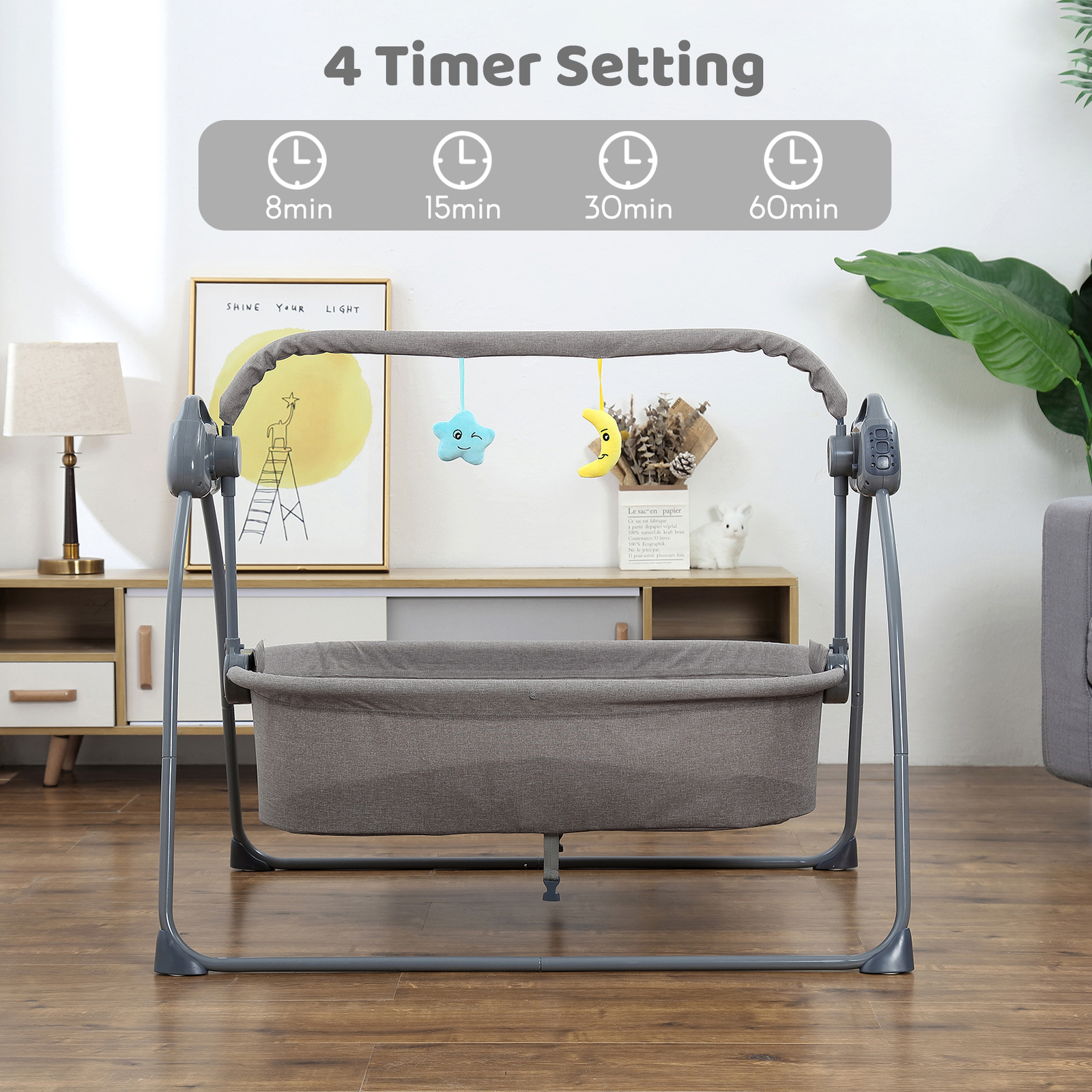 Adjustable Baby Cot Crib Bedside Co Sleeper Infant Newborn Bed