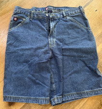 Vintage Men's Chaps Ralph Lauren Blue Cotton Denim Jean Shorts Jorts Size 36