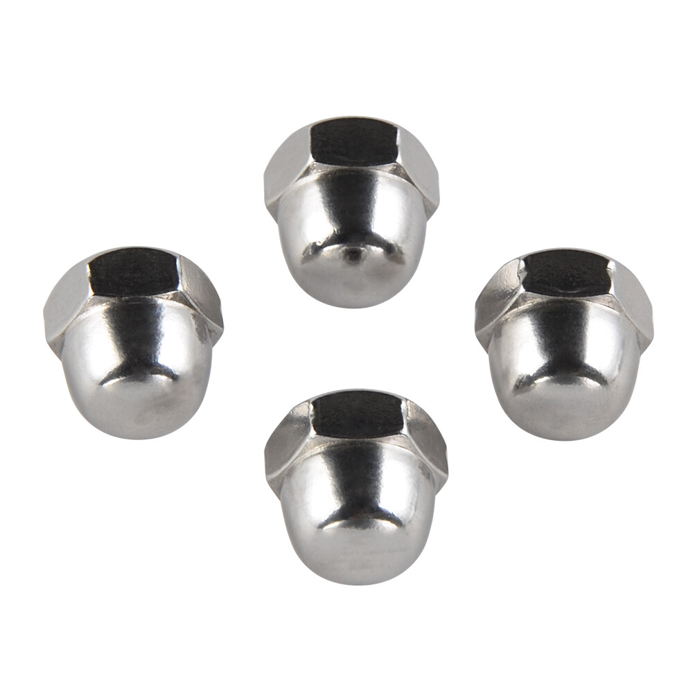 12x1 25 Nut M10-1.25 Acorn Dome Nuts Chrome Steel (12 Pack) - For Yamaha,  Honda, Kawasaki, Suzuki Chrome Steel Dome Nuts