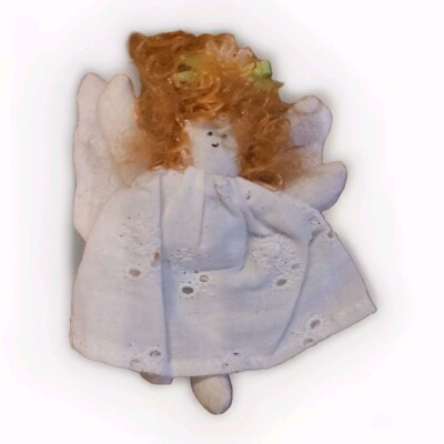 Vintage Delton Products Angel Christmas Ornament Red Hair w/ Tag