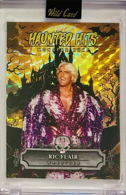 2025 WC HAUNTED HITS RIC FLAIR WWE Monster Hunt 1/1 Gold Mosaic Haunted Mansion