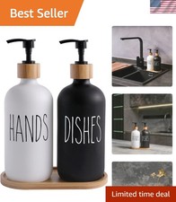 Soap Dispenser Set, Contains Hand and Dish Soap Dispenser, Suitable for Kitch...