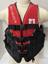 Body Glove Radius Adult L / XL Red Black Life Jacket Coast Guard Approved 90 Lbs