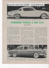 Original 1953 Studebaker Commander Two Page Road Test In Print Ad Category