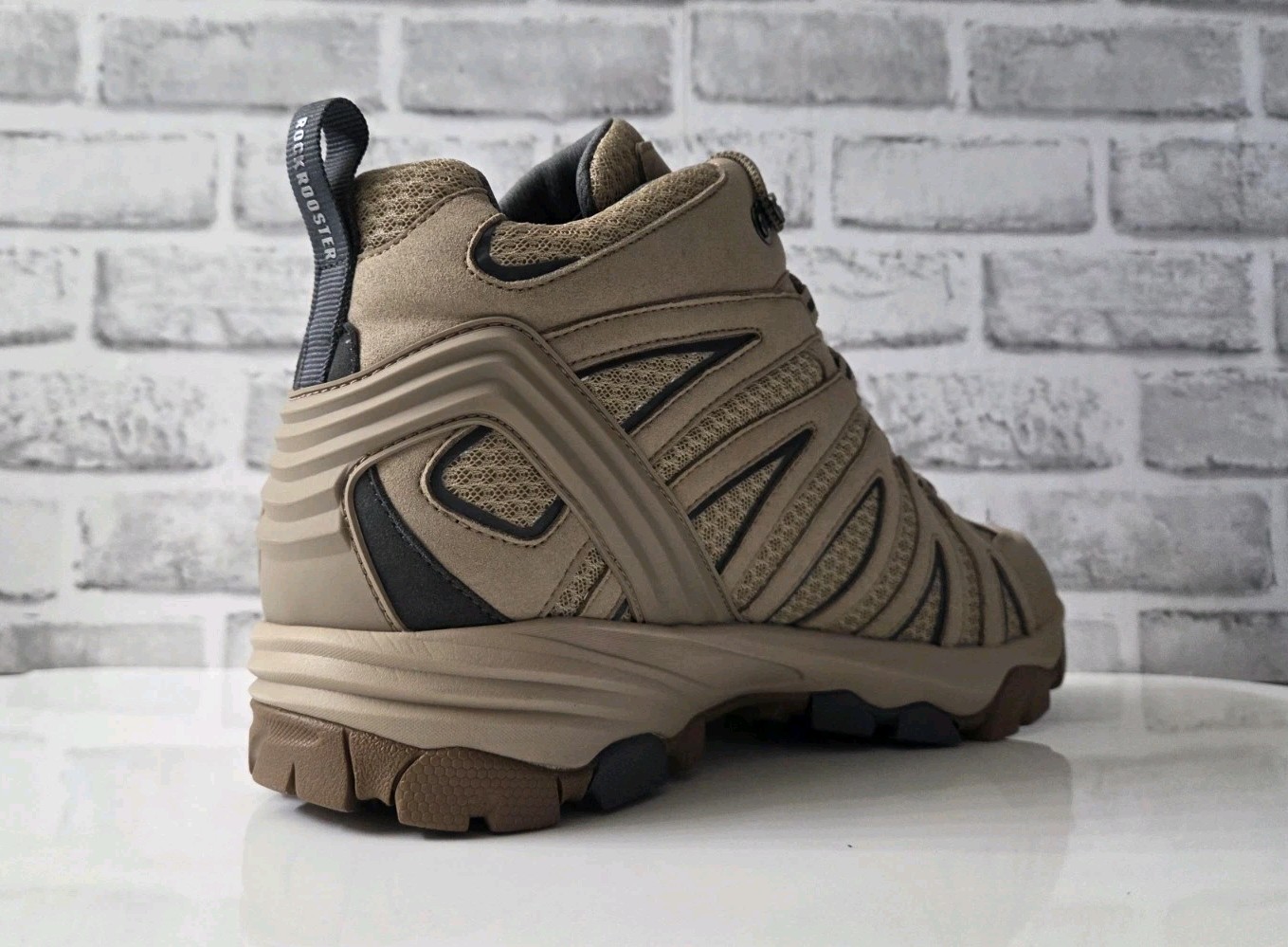 Mens sz 14 Rockrooster Bedrock Vibram  6'' Waterproof Trekking Boots OT21065