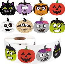 500PCS Halloween Pumpkin Stickers, Halloween Stickers for Kids