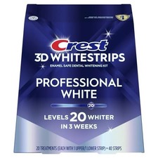 Crest 3D White Professional Teeth Whitening Strips kit - 20 Treatments
