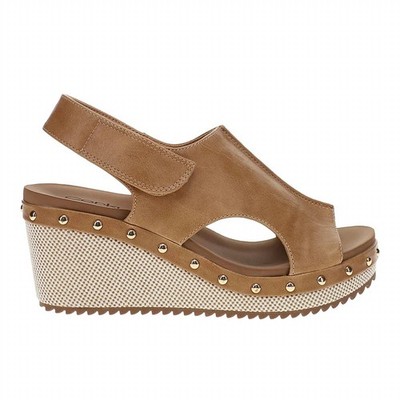 Corkys Footwear Women S For Keeps Studded Wedge Slingback Sandals Size 8
