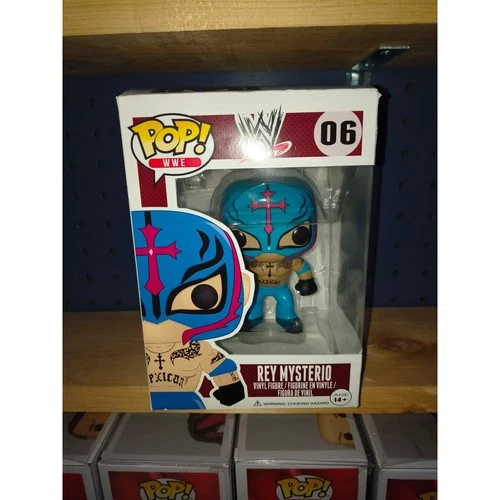 Funko Pop! WWE #06 Rey Mysterio – Authentic Figure w/ Reproduction Box – Display