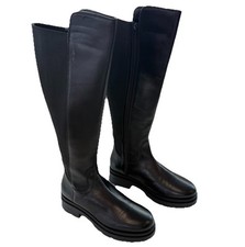 Dune London Temperature Leather Boots Black Women’s Size UK 7 New