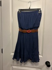Juniors Navy Blue Strapless Dress Size Small ...
