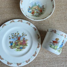 Royal Doulton Bunnykins 3 Piece Child Set Plate Bowl Mug w Box England
