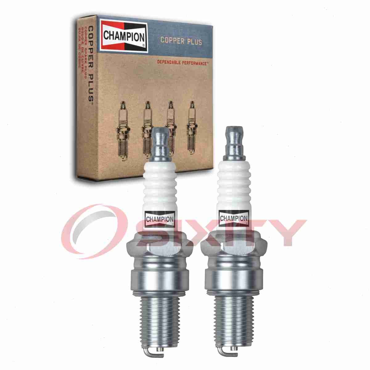 2 pc Champion Copper Plus Spark Plugs for 1958-1961 NSU Prinz 0.6L L2 or