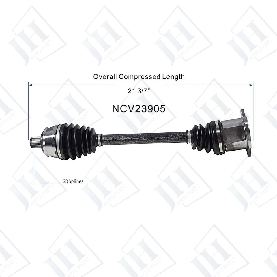 Оригинальная пара передних левых и правых валов оси CV для 06 07 08 09 10 11 Audi A6 V6 3,2 л полный привод - Изображение 2 из 4