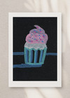 ACEO/ ATC Neon Cupcake OOKA Painting — photo 5