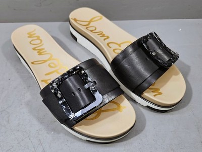 Sam Edelman Women's Ariane Platform Slide Sandals w/ Buckles Black Size 11 CLEAN