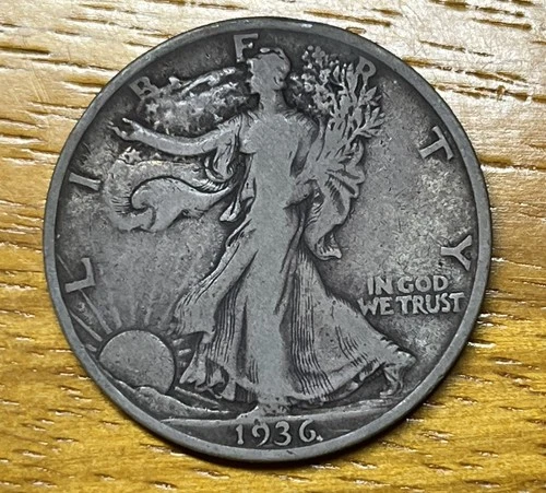 1936 Key Date Liberty Walking Silver Half Dollar Good Circulated Condition
