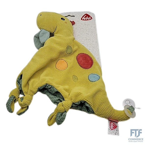 Fehn Schmusetuch Baby Spielzeug Dino - Schnuffeltuch FüR Neugeborene - Kuschelti-image