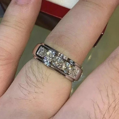 #ad RARE 14.85 Ct Certified Amazing White Diamond Solitaire Ring In 925 Silver $153.01