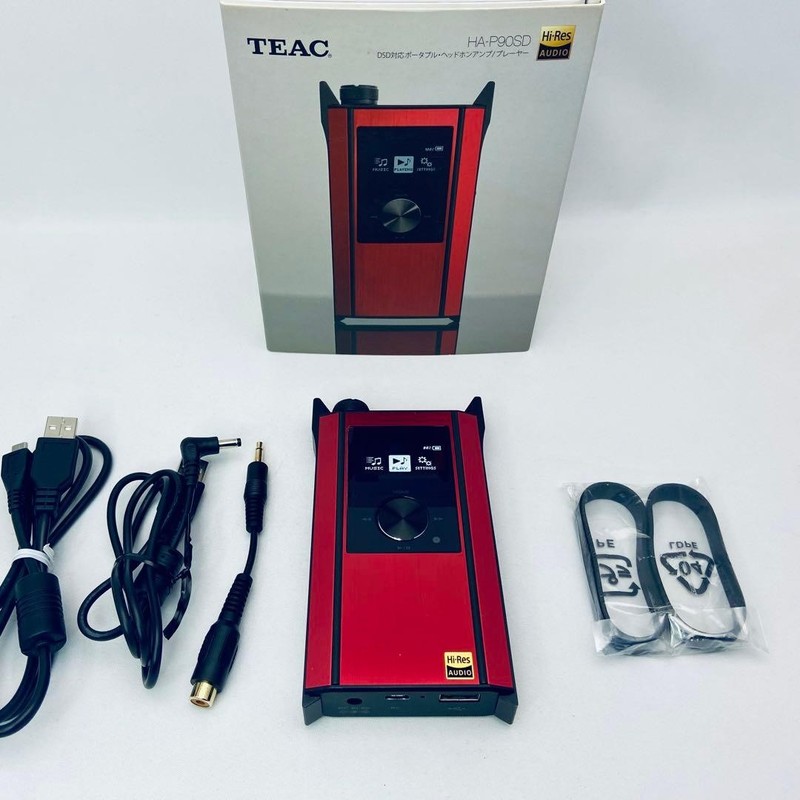 TEAC HA-P90SD Red Portable Headphone Amp DAC DSD Player Hi-Res Audio