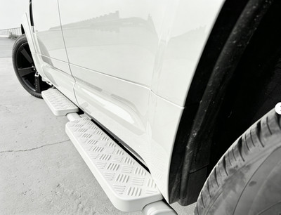2Pcs Running Board Fits for Defender 110 130 2020-2026 Fixed Side Steps White