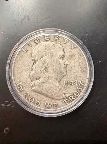 🔥 1948 Frankiln Half Dollar 90% Silver CoinSnap analysis is Fine to AU🔥