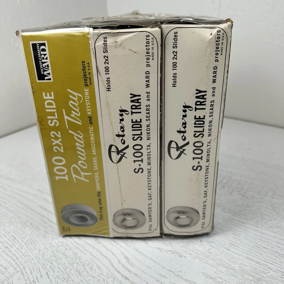 3 Pc Montgomery Ward 100 2x2 Slide Tray In Album Pack Also Fits Keystone Sears + - Image 3 of 4