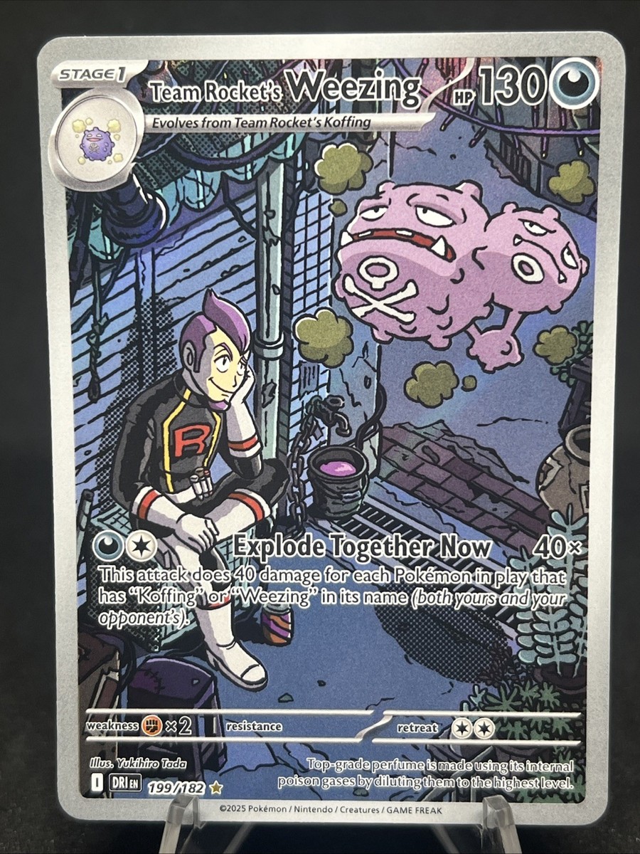 Team Rocket's Weezing 199/182 Pokémon TCG Destined Rivals