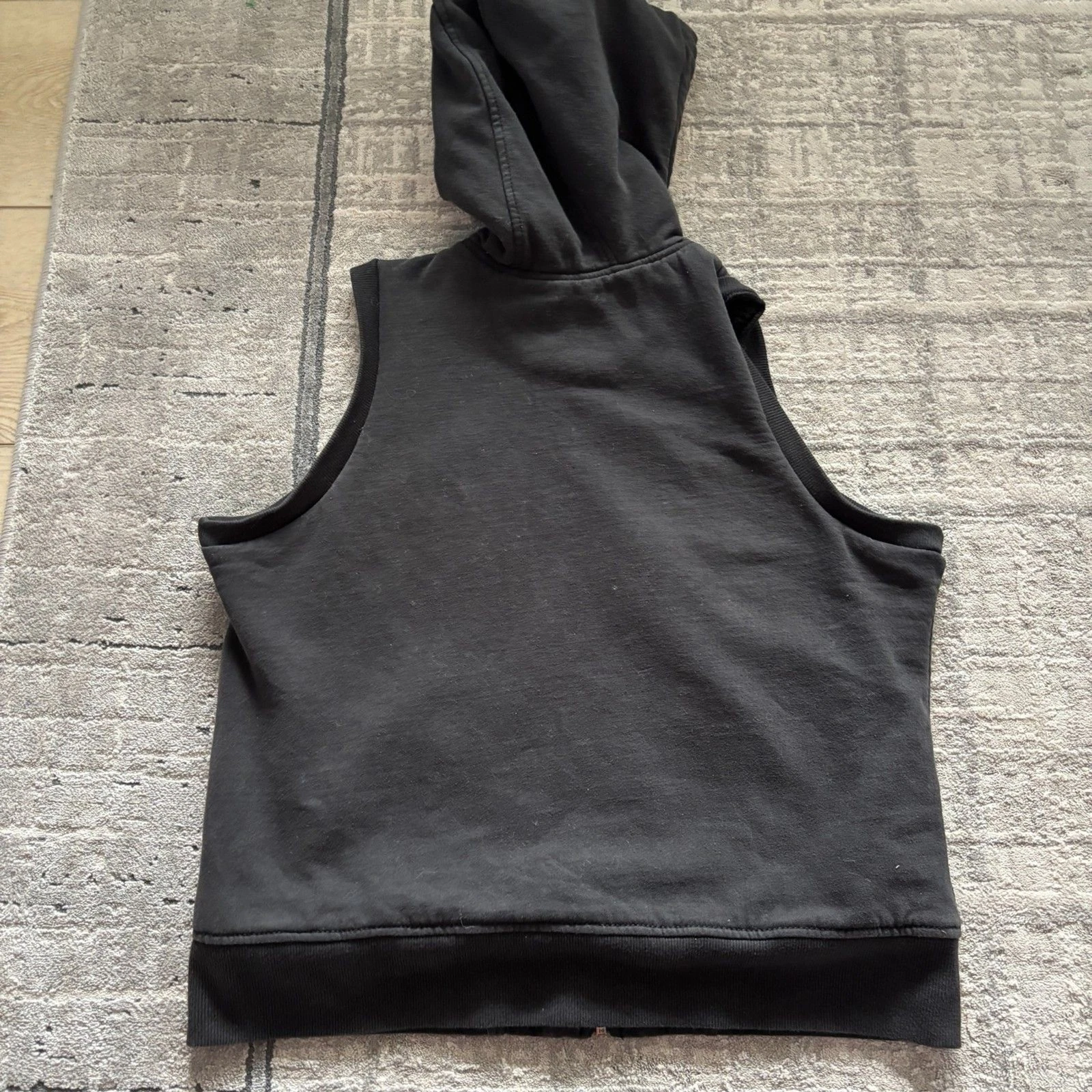 Carhartt Womens Sherpa Lined Full Zip Hooded Sweatshirt Vest Large L Black 12-14 image 4