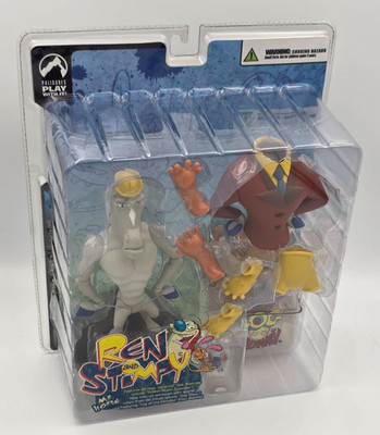 Ren and Stimpy Mr. Horse with Paranoid Look and Log Of The Klondike 2004 Toy
