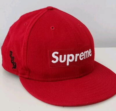 FW11 Supreme Loro Piana Logo Scatola NEW ERA Rosso Lana Cappello