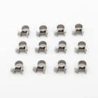 12pcs 10mm-12mm 3/8"-1/2" 304 Stainless Steel Mini Hose Clamps Clips