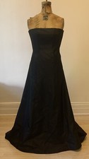 Vera Wang Taffeta Ball Gown with Train - Navy - Size 8